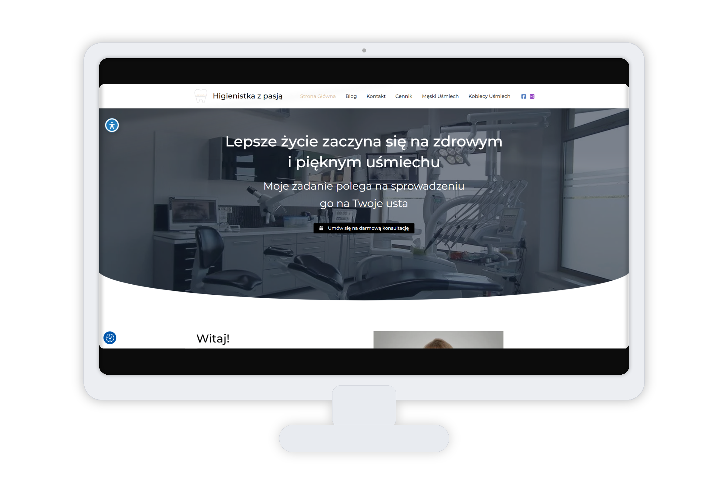 Higienistka z pasją – strona gabinetu / usługi